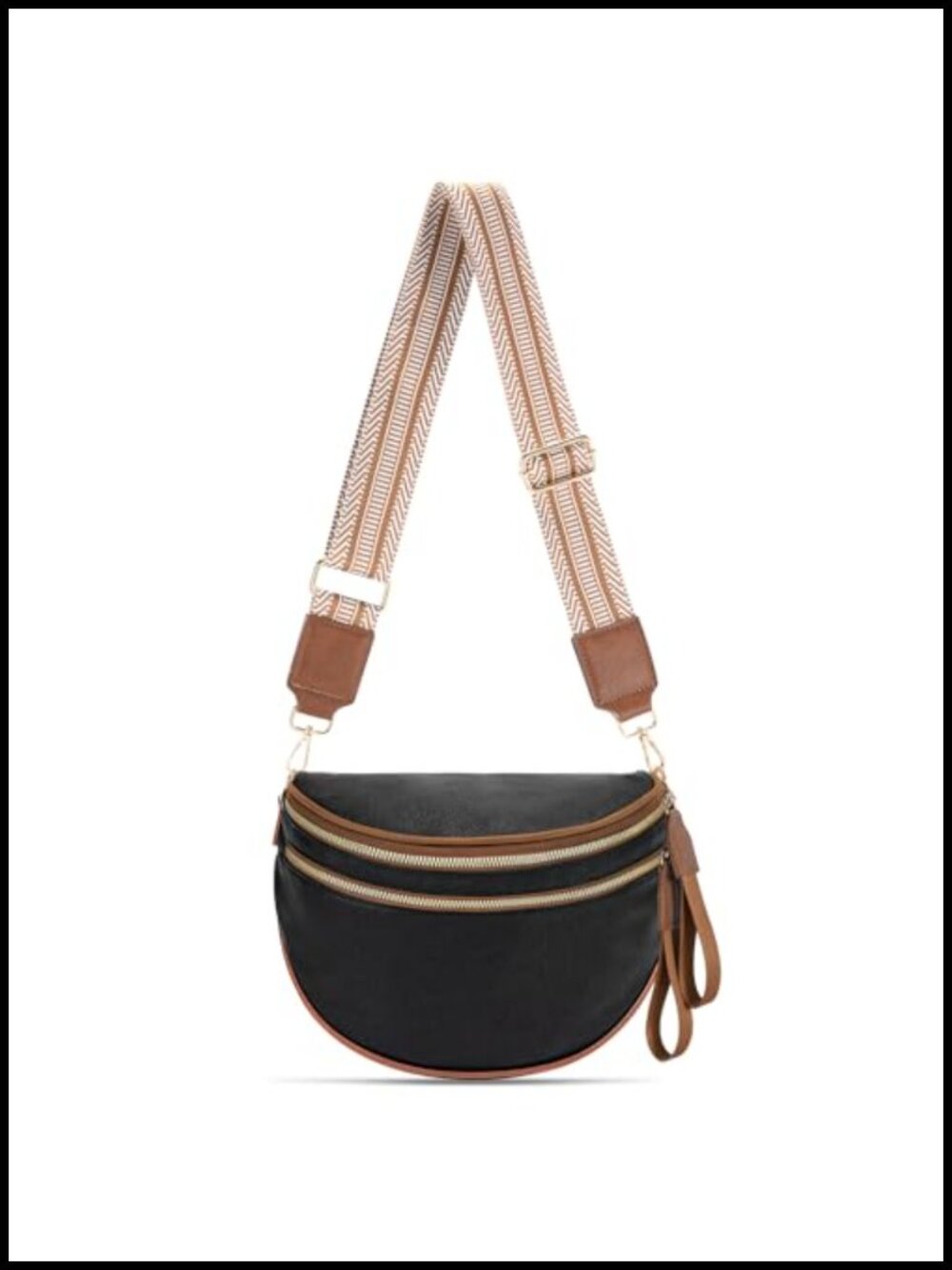 Faux Leather Crossbody Bag Bum Bag for Women Travel Sling Purse